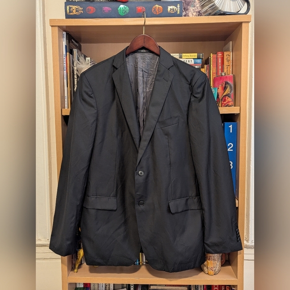 John Varvatos Bedford Black Wool Blazer - Picture 1 of 4